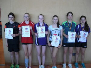 Beim Ranglistenturnier des Tischtennis-Bezirks Oberpfalz in Erbendorf qualifizierte sich bei den Schülerinnen A Lena Kühner (rechts) für das Landesbereichsranglistenturnier in Bad Königshofen.